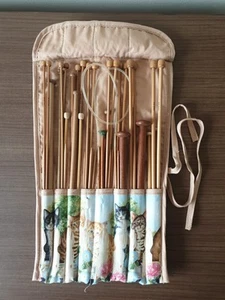 WOODEN KNITTING NEEDLES  Vintage selection of Pairs & needles. Circular Twin Pin - Picture 1 of 24