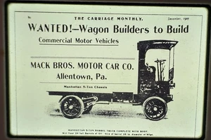 1907 Mack Bros Ad For Builders Allentown PA Mack Truck 35mm Slide Vintage #18 - Picture 1 of 3