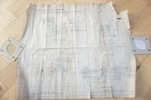 1938 LMS Oakham Railway Stellwerk Plan Eisenbahn Leinen Zeichnung Diagramm - Bild 1 von 6