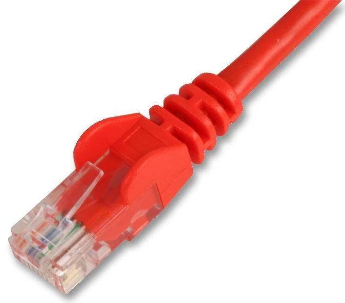 PRO SIGNAL - Kabel Ethernet Patch UTP Cat5e Merah 1m dengan Penyambung Snagless - Image 1 of 1