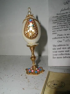 De Colección Decorado a Mano Cristal Real Embellecido Regalo Hecho a Mano Pinky de Houston J - Imagen 1 de 7