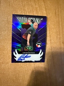2025 Leaf Eclectic PBA - Graham Fach - High Ceiling Purple Refractor Auto 3/6 - Picture 1 of 2