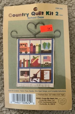 Kit de colcha Cross My Heart Country 2 kit de ponto cruz contado School Daze - Imagem 1 de 2