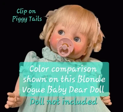 Doll Bangs ~Pig Tails in Blonde, for Vogue Baby Dear One, or other dolls, READ
