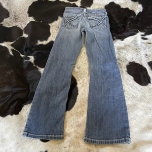 Ariat Girls Western Cowgirl Rodeo Jeans Size 8 REAL Denim Bootcut Flawed - Picture 1 of 7