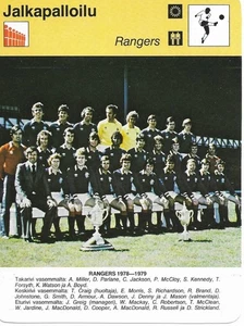 1980 Finnish Sportscaster #100-2385 Rangers Soccer Team - Picture 1 of 2