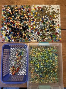 20 Lbs Estate lot of 1500+ Vintage Marbles Pre 1970s Mixed Types And Brands - Picture 1 of 15