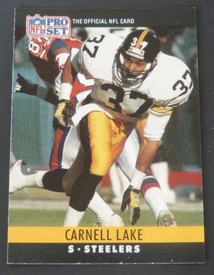 1990 PRO SET FACT CINCINNATI CARNELL LAKE CARD #269 EXTREMELY RARE STEELERS L@@K - Image 1 of 2
