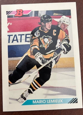 #189 Mario Lemieux 1992-93 Bowman - Image 1 of 2