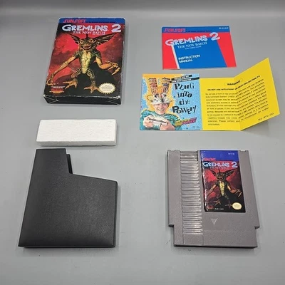 Gremlins 2 The New Batch (Nintendo NES) Oval Seal Complete With Manual CIB  - Image 1 of 4