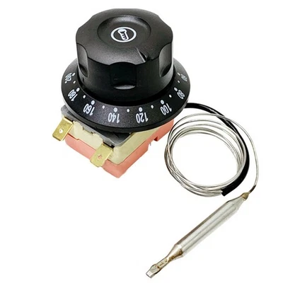 Electric Oven Thermostat Adjustable Temperature Controller Switch 60-200?? 2 Pin - Image 1 of 4