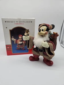 Pieza de mesa vintage de tela maché de Mickey Mouse de Disney Mundo de Papá Noel Kurt S Adler - Imagen 1 de 9