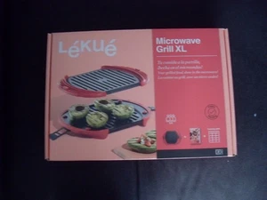 Lekue Red Microwave Grill XL for 3-4 Person, Brand New and still in it's box - Picture 1 of 7
