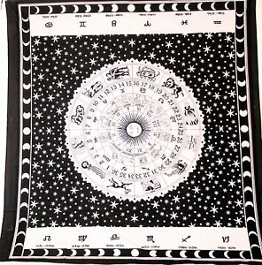 Mandalas Deko Wandbehang Überwurf Tagesdecke  200cm x 225cm Tuch Goa Indien