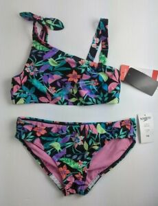 Speedo Kids Print Two Piece, Multi, Girls 14