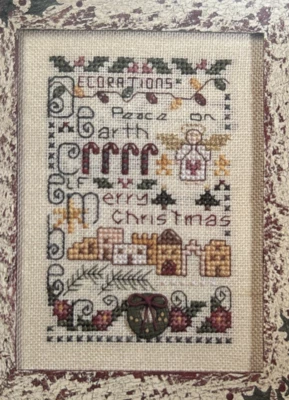 DECEMBER  - A Year In Stitches Cross Stitch Chart Only by Shepherd's Bush - Image 1 of 2