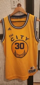 2016 NBA Adidias HWC Golden State Warriors Steph Curry Jersey 30 Men Medium City - Picture 1 of 14
