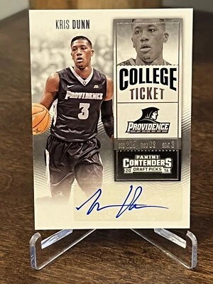 Boleto universitario Panini Contenders 2016 DP Kris Dunn novato automático radiocontrol #106 Utah Jazz Foto 1 de 2