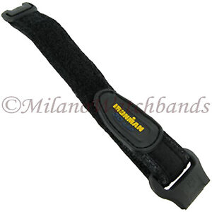 16mm Timex Ironman 30 Lap Black Rubber Adjustable SportBand TX453371T