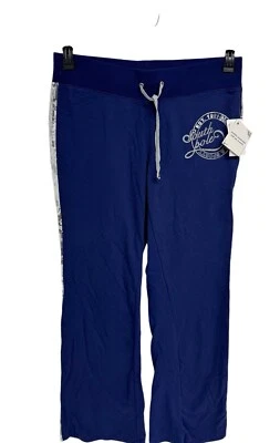 Pantalón Sudadera Mujer Polo Sur Azul Piernas Anchas Lentejuelas Acentos Talla 1X Foto 1 de 4