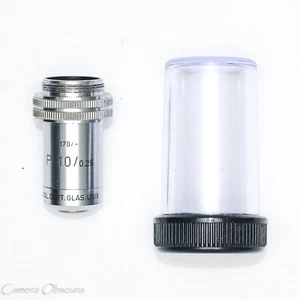 Leitz PL 10 / 0.25 170/- Plano Microscope Objective - Picture 1 of 2