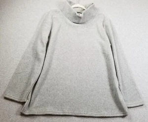 NUOVO MARLEY LILLY maglione donna grande L grigio pile manica lunga collo imbuto morbido - Foto 1 di 11