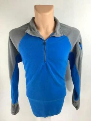 ALPINE DESIGN Men's Blue and Grey 1/4 Zip Long-sleeve Fleece Pullover Size L - Image 1 of 4
