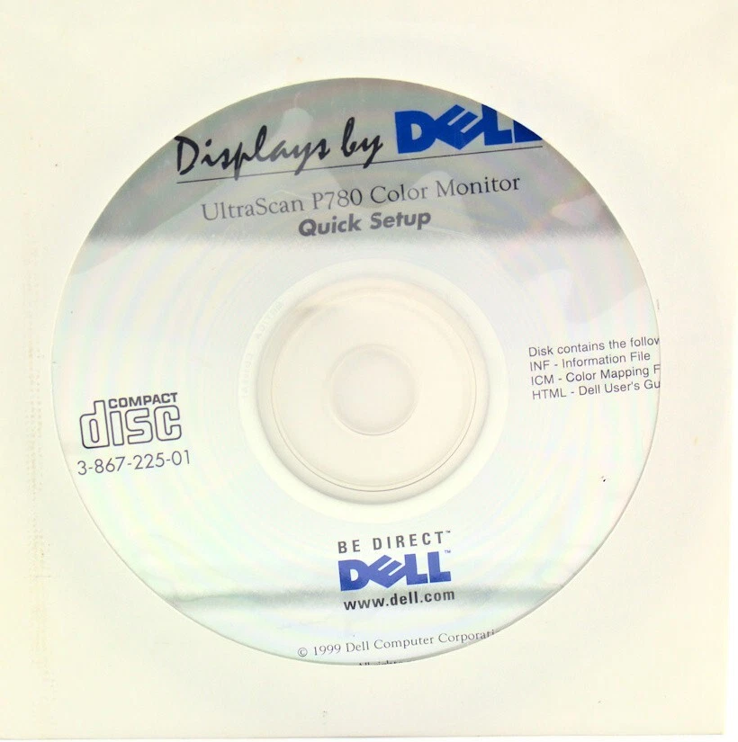 Dell Trinitron UltraScan P780 17" CRT Monitor Driver CD - Image 1 of 1