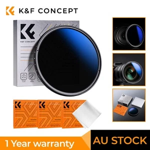 K&F Concept ND2-400 Variable ND Lens Filter (1-9 Stops) Neutral Density 37-82mm - Picture 1 of 20