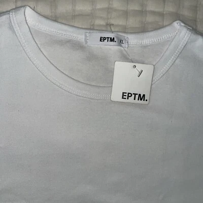 Camiseta EPTM Perfect Boxy Suave XL Blanca Manga Corta Boho Essential Normcore Foto 1 de 4