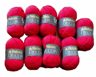 9 madejas de patones hilo decorativo coral 1,75 oz cada una total 936 yardas acrílico/lana Foto 1 de 4