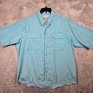 Bimini Bay Shirt Mens XXL Blue Green Fishing Vented Lightweight Summer Outdoors - Picture 1 of 8