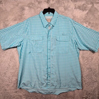 Bimini Bay Shirt Mens XXL Blue Green Fishing Vented Lightweight Summer Outdoors - Image 1 of 4