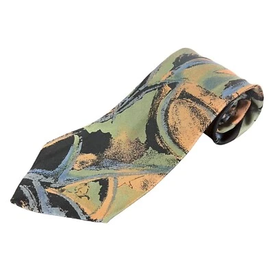 Hardy Amies Blue Green Abstract 100% Silk Tie Necktie 3.75” Wide - Image 1 of 4