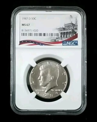 1987-D 50C Kennedy Half Dollar  MS 67 #2250 - Image 1 of 4