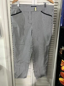 Jones New York Signature Stripped Pants Women's Size 14 - Picture 1 of 11