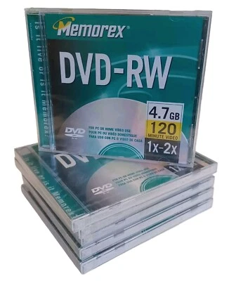 Lot of 6 Memorex DVD-RW 4.7GB / 120 minute BRAND NEW SEALED - Image 1 of 4