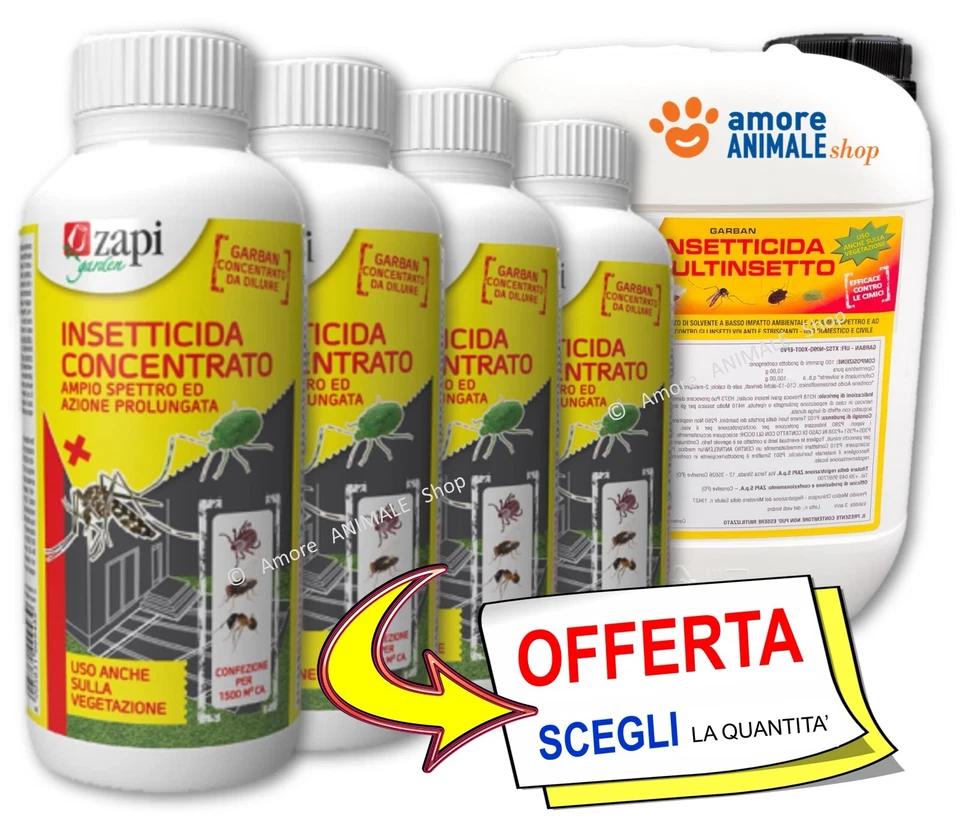 Zapi GARBAN → 1 / 2 / 3 Litri - Insetticida Concentrato MULTINSETTO
