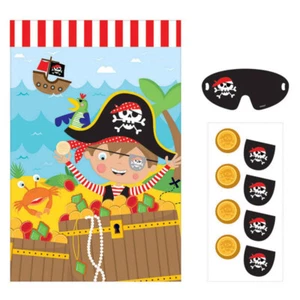 PIRATA Fiesta de cumpleaños Juego Niños Suministros de actividades Pin La Cola - Imagen 1 de 1