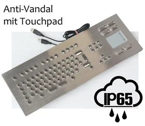 Waterproof Indukey KV23203 Stainless Keyboard Touchpad German Qwertz USB V305 - Picture 1 of 1