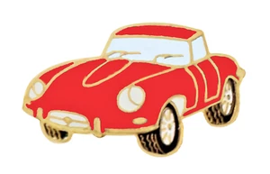 Jaguar E Type Red Pin Badge - Foto 1 di 2