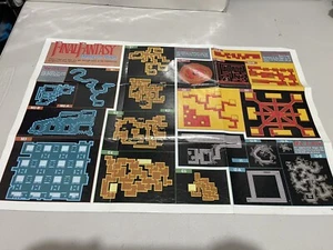 FINAL FANTASY DUNGEON MAP MAPS ORIGINAL FOLD OUT STRATEGY NINTENDO NES HQ - Picture 1 of 8