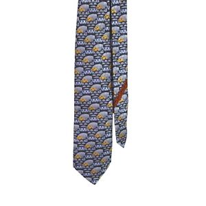 Ermenegildo Zegna Vintage 100% Silk Tie Floral House Novelty Pattern 9.5 cm wide