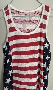 Camiseta sin mangas Sunward Clothing bandera americana para mujer talla pequeña - Imagen 1 de 3