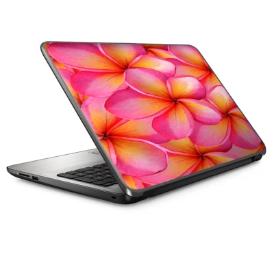Envoltura de revestimiento universal para computadora portátil de 13 pulgadas - flores rosadas Plumerias Foto 1 de 4