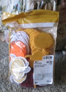Pegatinas de fieltro de calabaza Creatology Craft otoño 75 piezas - NUEVAS - Imagen 1 de 4