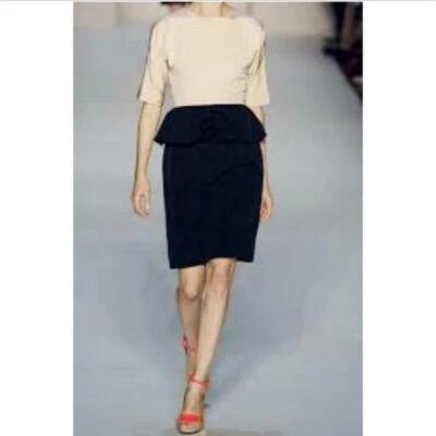 MARC BY MARC JACOBS Marfa cotton silk faille peplum dress Sheath Elbow Sleeve 2 - Image 1 of 4