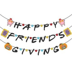 Happy Friendsgiving Banner for Thanksgiving Friends Party Decorations Photo P... - Picture 1 of 3