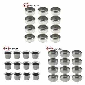 12Pc Metal Candle Cup Tapered Wax Cup Candles Holder FOR Candle Making Craft - Picture 1 of 1