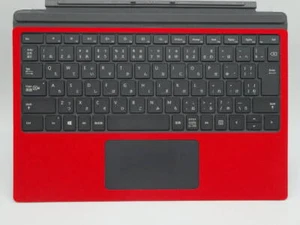 Genuine Microsoft Surface Pro Keyboard 1725 Black FMM-00019 + Red Suede Cover - Picture 1 of 3